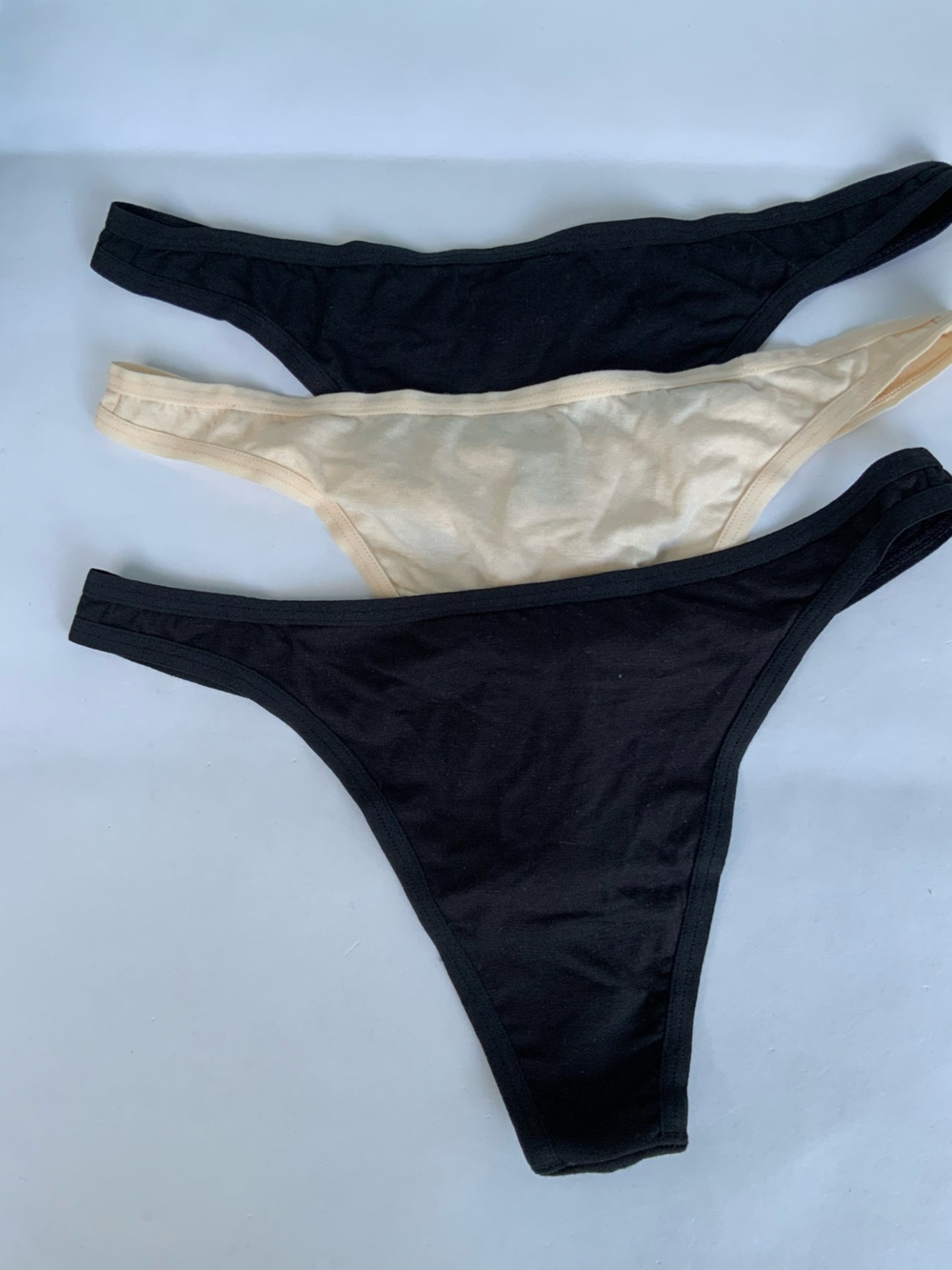 (3) Felina Women's So Smooth Modal Low Rise Thong Panties
